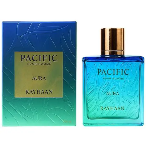 Rayhaan Pacific Aura bottle and packaging
